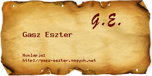Gasz Eszter névjegykártya