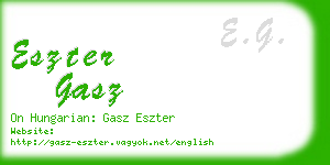 eszter gasz business card